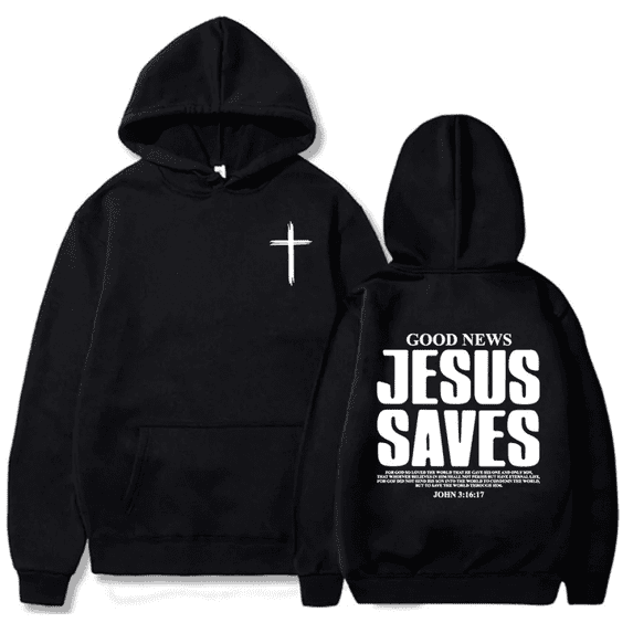 Jesus Hoodie Christian Jesus Saves Faith Sweatshirt Man Woman Pullover Tops Streetwear