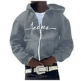 thumbnail image 1 of Jesus Hoodie for Men Relaxed Fit Vintage Letter Print Long Sleeve Zip Up Hoodies Casual Fall Winter Hooded Jacket Streetwear Men Hoodies, 1 of 3