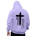 thumbnail image 1 of Jesus Hoodies for Men God Bible Verse Cross Religious Faith Christian Pullover Sweatshirts Spring Fall Purple S, 1 of 4