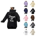 thumbnail image 1 of Jesus Hoodies for Women 2025 Long Sleeve Cute Y2K Christian Hoodie with Pockets Hooded Sweatshirt Pullover Tops, 1 of 5