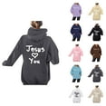 thumbnail image 1 of Jesus Hoodies for Women 2025 Long Sleeve Cute Y2K Christian Hoodie with Pockets Hooded Sweatshirt Pullover Tops, 1 of 5