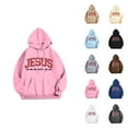 thumbnail image 1 of Christian Hoodies for Women 2025 Jesus Hoodie Y2K Graphic Hoodie with Pockets Hooded Sweatshirt Women Pullover, 1 of 7