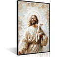 thumbnail image 1 of Jesus Hugging Girl Wall Art Bible Story Canvas Paintings Religious Faith Pictures Wall Decor God Christian Posters Prints for Kids Room Church Home Decoration Unframed, 1 of 6