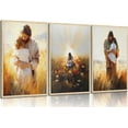 thumbnail image 1 of Jesus Hugging Girl Wall Art Bible Story Canvas Paintings Religious Faith Pictures Wall Decor God Christian Posters Prints for Kids Room Church Home Decoration Unframed, 1 of 6