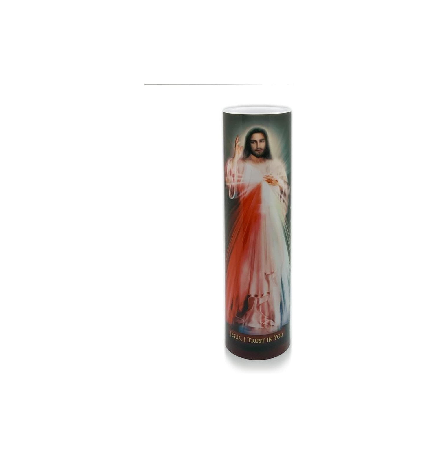 Jesus, I Trust in You, Divine Mercy, LED Flameless Devotion Prayer