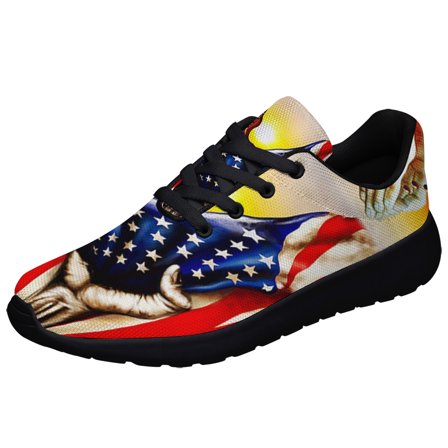 Jesus In America Shoes Sneakers for Women Men Black Size 4.5