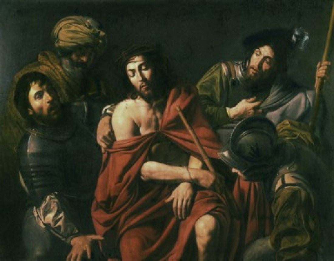 Jesus Insulted by the Soldiers Jean Valentin de Boulogne (1591-1632French) Canvas Art - Jean Valentin de Boulogne (18 x 24)