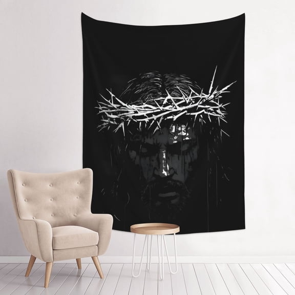 Jesus Is King Anime Tapestry Indian Wall Hanging Tapestries Room Decor For Bedroom Living Room Dorm 30 x 40 inch