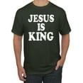 thumbnail image 1 of Jesus Is King Bible Scripture | Mens Christian Graphic T-Shirt, Forest Green, Large, 1 of 3