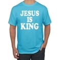 thumbnail image 1 of Jesus Is King Bible Scripture | Mens Christian Graphic T-Shirt, Light Turquoise, Large, 1 of 3