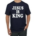 thumbnail image 1 of Jesus Is King Bible Scripture | Mens Christian Graphic T-Shirt, Navy, Small, 1 of 3