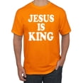 thumbnail image 1 of Jesus Is King Bible Scripture | Mens Christian Graphic T-Shirt, Orange, Small, 1 of 3