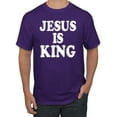 thumbnail image 1 of Jesus Is King Bible Scripture | Mens Christian Graphic T-Shirt, Purple, X-Large, 1 of 3