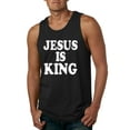 thumbnail image 1 of Jesus Is King Bible Scripture | Mens Christian Graphic Tank Top, Black, Medium, 1 of 3