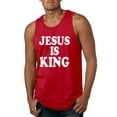 thumbnail image 1 of Jesus Is King Bible Scripture | Mens Christian Graphic Tank Top, Red, 2XL, 1 of 3