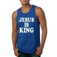 thumbnail image 1 of Jesus Is King Bible Scripture | Mens Christian Graphic Tank Top, Royal, 3XL, 1 of 3
