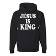 thumbnail image 1 of Jesus Is King Bible Scripture | Mens Christian Hooded Sweatshirt Graphic Hoodie, Black, 2XL, 1 of 3