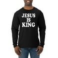 thumbnail image 1 of Jesus Is King Bible Scripture | Mens Christian Long Sleeve T-Shirt, Black, Small, 1 of 3
