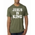 thumbnail image 1 of Jesus Is King Bible Scripture | Mens Christian Premium Tri Blend T-Shirt, Military Green, Small, 1 of 3