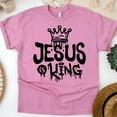 thumbnail image 1 of Jesus Is King Christian T-Shirt for Men and Women, Azalea, Size 3XL, 1 of 6