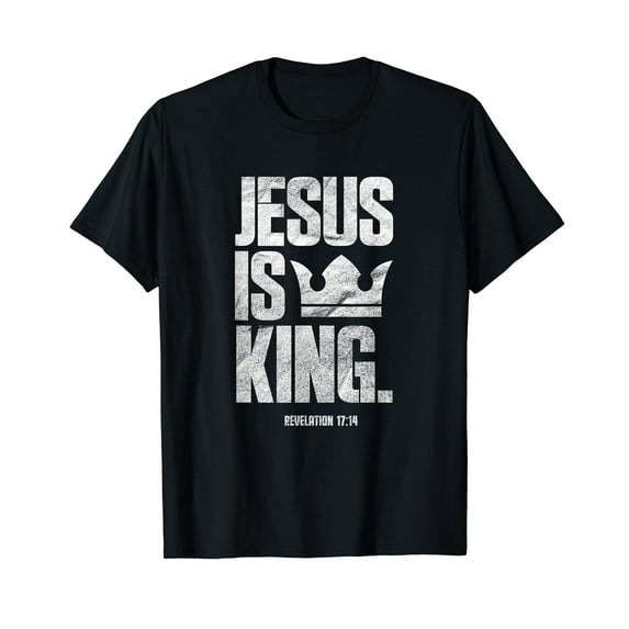 Jesus Is King Christian&nbsp;Bible Scripture Quote Vintage Casual Men T-Shirt