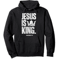 thumbnail image 1 of Jesus Is King Pullover Hoodie Sweatshirts Gifts Hoodie Women Men Clothing, 1 of 8