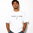 thumbnail image 1 of Jesus Is King T-Shirt, Minimal Christian Graphic, Faith Based Religious Shirt, Inspirational Jesus Faith Apparel, Christian Short Sleeve Tee, 1 of 6