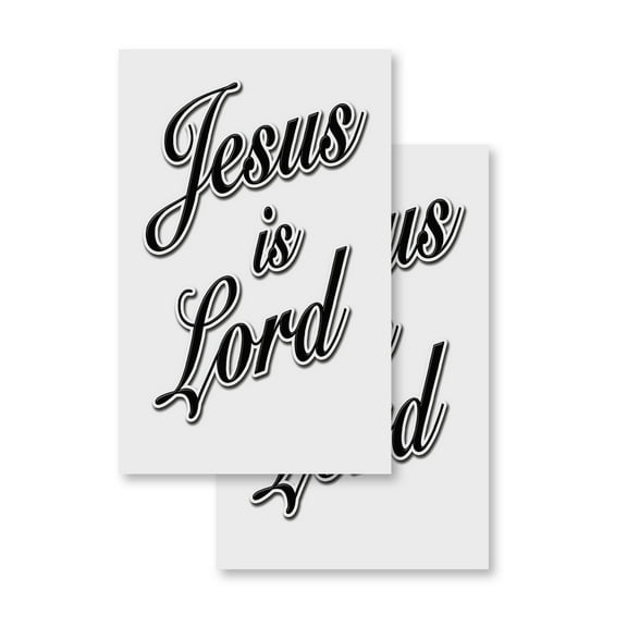 Jesus Is Lord (2-PACK) 24" x 36" Vinyl Decals | Sign Insert Peel & Stick Decals Stickers Window Signs