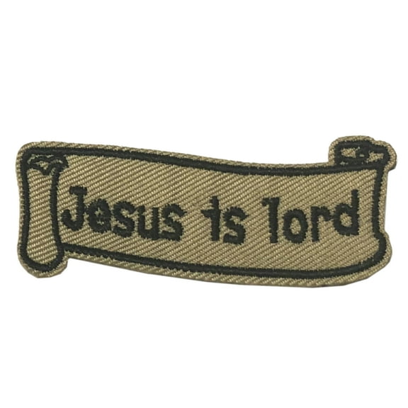 Jesus Is Lord 3" W x 1" T Iron/Sew On Decorative Patch