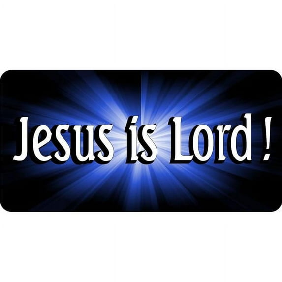 Jesus Is Lord Blue Photo License Plate