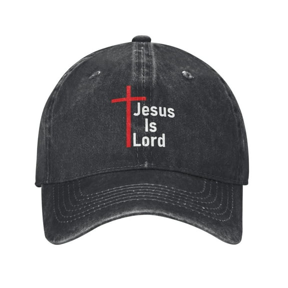 Jesus Is Lord Cowboy Hat Baseball Hat Trucker Hat For Men Women Retro Denim Hats Baseball Cap Dad Hat