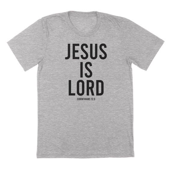Jesus Is Lord Religious Graphic Sport Grey Mens T-Shirt
