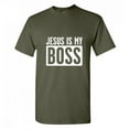 thumbnail image 1 of Jesus Is My Boss Sarcastic T Shirt Adult Humor Fit Well Tee Christmas Apparel Gift Birthday Anniversary Novalty Premium Tshirt, 1 of 5