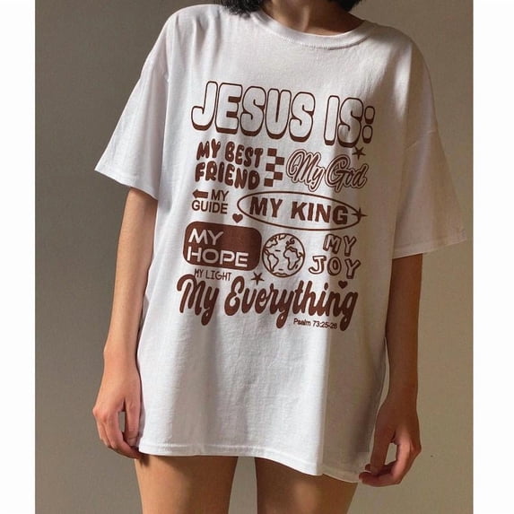 Jesus Is My Everything Christian T-Shirt – Love Like Jesus Graphic Tee, Inspirational Bible Verse Shirt, Faith-Based Casual Top