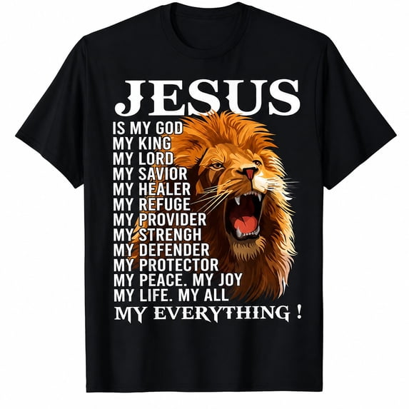 Jesus Is My God King Lord And Savior Christian Faith Unisex T-Shirt ...