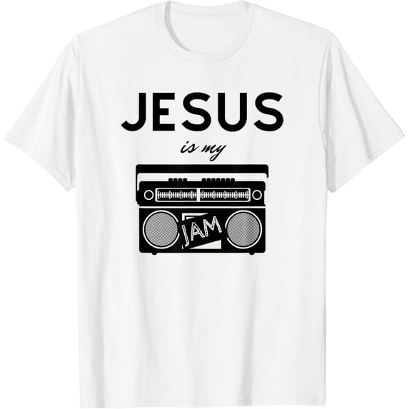 Jesus Is My Jam Boom Box Stereo Music Christian Popular T-Shirt