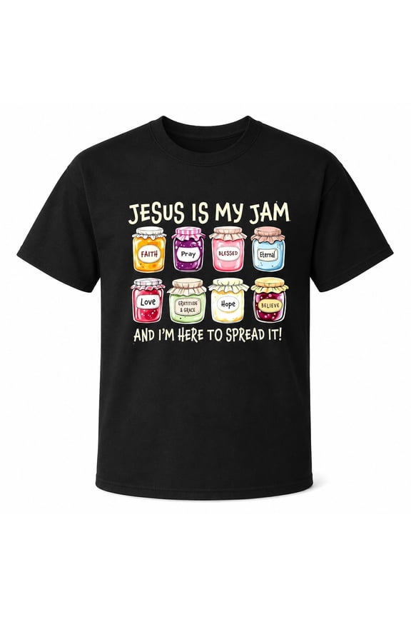 Jesus Is My Jam Christian Graphic T-Shirt, Funny Faith Unisex Classic Fit Tee