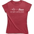 thumbnail image 1 of Jesus Is My Lifeline Religious Christian EKG Jesus Women's T-Shirt, 1 of 4