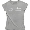 thumbnail image 1 of Jesus Is My Lifeline Religious Christian EKG Jesus Women's T-Shirt, 1 of 4