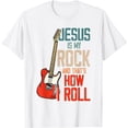thumbnail image 1 of Jesus Is My Rock And That Is How I Roll Christian T-Shirt, 1 of 5