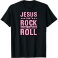 thumbnail image 1 of Jesus Is My Rock And This Is How I Roll Funny Christian Band T-Shirt, 1 of 3