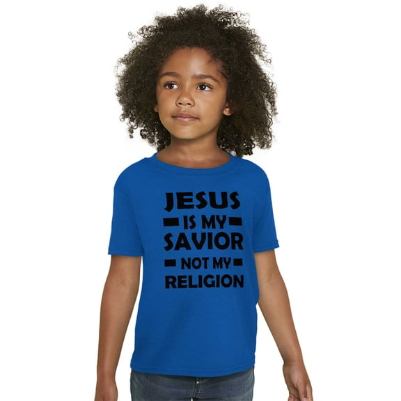 Jesus Is My Savior Not My Religion Crewneck T Shirts Boy Girl Teen Brisco Brands X