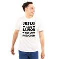 thumbnail image 1 of Jesus Is My Savior Not My Religion Men's Graphic T Shirt Tees Brisco Brands L, 1 of 6
