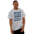 thumbnail image 1 of Jesus Is My Savior Not My Religion Plus Size Crewneck Graphic Tee Shirt Brisco Brands 4X, 1 of 4