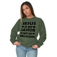 thumbnail image 1 of Jesus Is My Savior Not My Religion Sweatshirt for Men or Women Brisco Brands X, 1 of 6