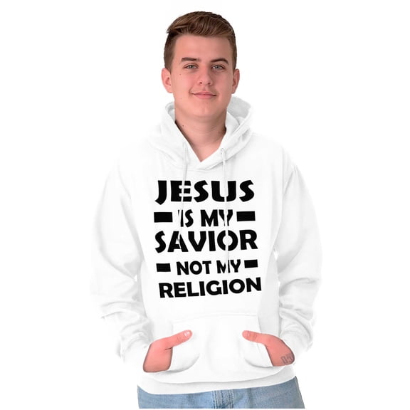 Jesus Is My Savior Not My Religion Unisex Plus Fleece Graphic Hoodie Brisco Brands 3X