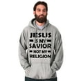 thumbnail image 1 of Jesus Is My Savior Not My Religion Unisex Plus Fleece Graphic Hoodie Brisco Brands 3X, 1 of 5