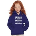thumbnail image 1 of Jesus Is My Savior Not My Religion Youth Hoodie Boy Girl Teen Brisco Brands X, 1 of 6