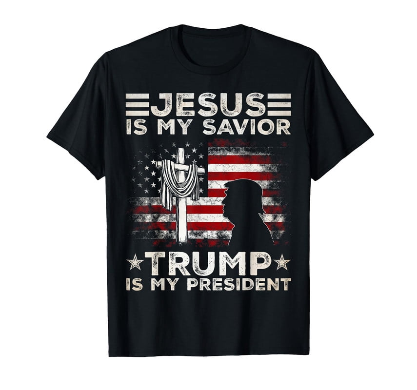 T-shirt Jesus Is My Savior Trump Is My President MAGA 2024 - Foto 2