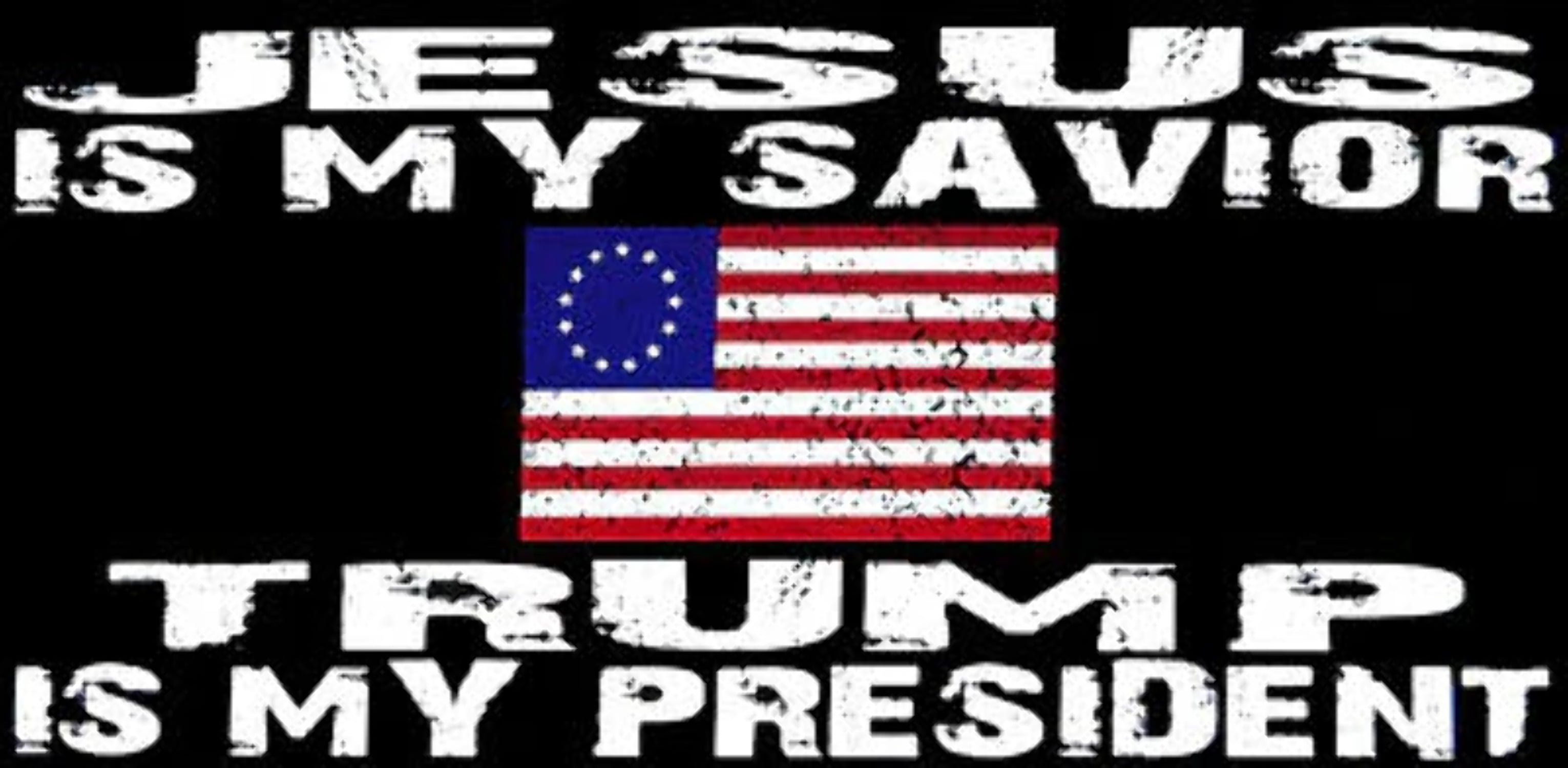 "Jesus Is My Savior Trump Is My President" Bumper Magnet 3-Pack - 4x3 Inch, Weather-Resistant For Car & Fridge
